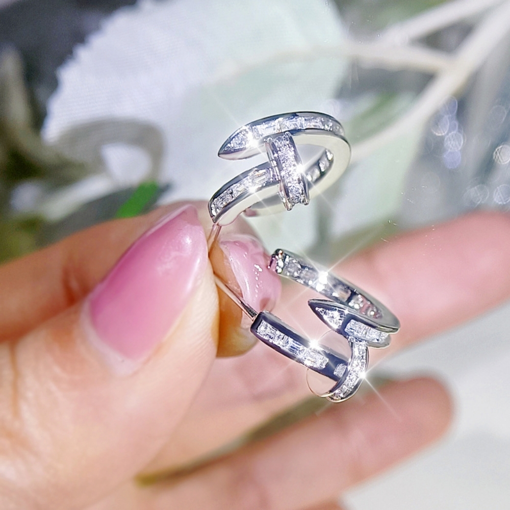 Sterling silver diamond necklace & earrings set - Picture 4 of 9